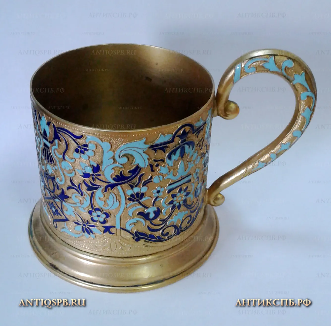 Подстаканник. Металл, эмаль. СССР. ЛФ4. Вт. пол. ХХ века. №21534